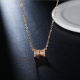 2019 Bow-tie hourglass pendant lovely simple necklace clavicle chain party gift