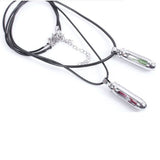 Fashion hourglass sandy clock sandglass titanium steel bullet charm necklace pendant jewelry creative Valentine's Day Gift 2x