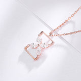 High quality s925 sterling silver simple hourglass pendant luxury designer jewelry ladies wedding necklace 6-DH7170