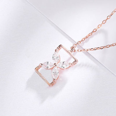High quality s925 sterling silver simple hourglass pendant luxury designer jewelry ladies wedding necklace 6-DH7170