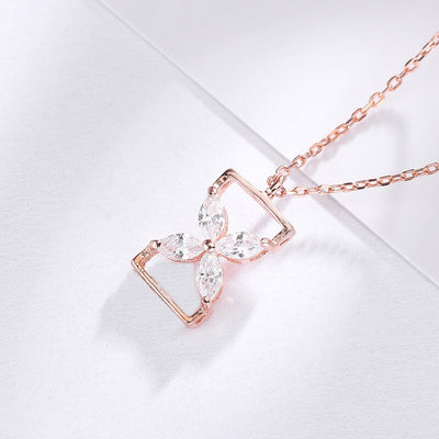 High quality s925 sterling silver simple hourglass pendant luxury designer jewelry ladies wedding necklace 6-DH7170