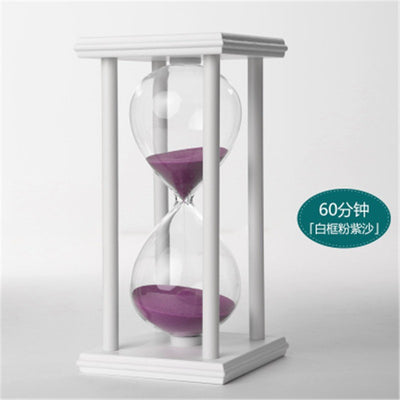 1Pcs 20.5x10cm Fashion Modern Wooden 60 Minutes 1 Hour Sandglass Hourglass Timer Clock Xmas Toys Birthday Gift Home Decor