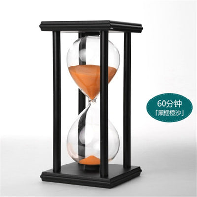 1Pcs 20.5x10cm Fashion Modern Wooden 60 Minutes 1 Hour Sandglass Hourglass Timer Clock Xmas Toys Birthday Gift Home Decor