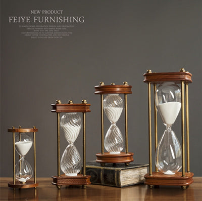 Hourglasses Wooden Sand Sandglass Hourglass Timer Clock Home Decor Gift Kitchen