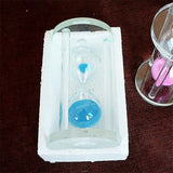 3/5/10/15 Minutes Round Base Crystal Timer Hourglass Home Decoration sand clock timer Xmas Gift