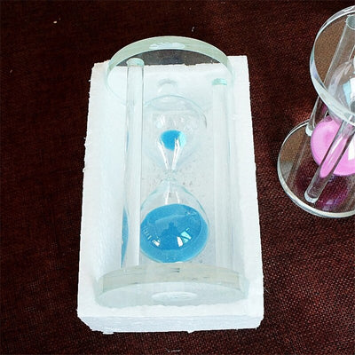 3/5/10/15 Minutes Round Base Crystal Timer Hourglass Home Decoration sand clock timer Xmas Gift