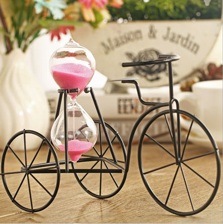 Creative novelty iron tricycle hourglass children's student giftmen and women send friends birthday gift timer