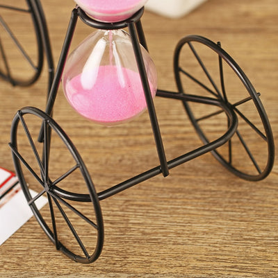 Creative novelty iron tricycle hourglass children's student giftmen and women send friends birthday gift timer