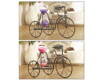 Creative novelty iron tricycle hourglass children's student giftmen and women send friends birthday gift timer