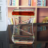 Liquid Oil Droplet Dynamic Water Leakage Hourglass Bubble Ornaments