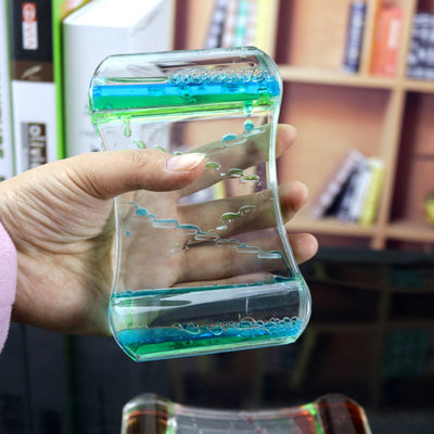 Liquid Oil Droplet Dynamic Water Leakage Hourglass Bubble Ornaments