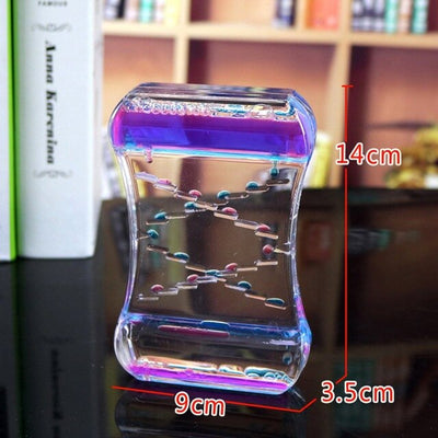 Liquid Oil Droplet Dynamic Water Leakage Hourglass Bubble Ornaments