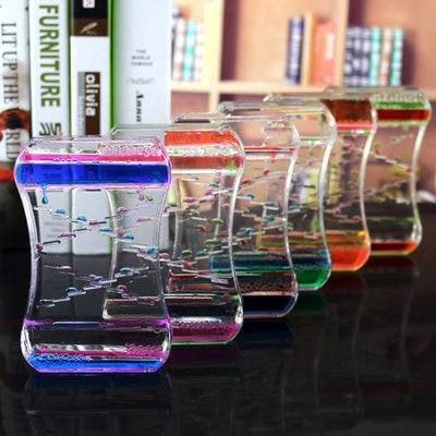 Liquid Oil Droplet Dynamic Water Leakage Hourglass Bubble Ornaments