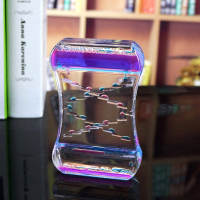 Liquid Oil Droplet Dynamic Water Leakage Hourglass Bubble Ornaments