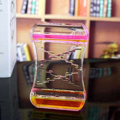 Liquid Oil Droplet Dynamic Water Leakage Hourglass Bubble Ornaments
