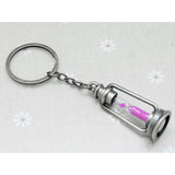 Vintage Metal Hourglass Key Chain Charm Lamp Shape Key Ring For Keys Car Bag Couple Lovers KeyChain Gift
