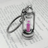 Vintage Metal Hourglass Key Chain Charm Lamp Shape Key Ring For Keys Car Bag Couple Lovers KeyChain Gift