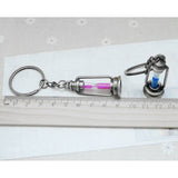 Vintage Metal Hourglass Key Chain Charm Lamp Shape Key Ring For Keys Car Bag Couple Lovers KeyChain Gift