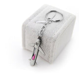 New fashion metal hourglass key chain Airplane keychain valentine's day novelty items Women love Men Original gift for couple