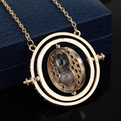 RJ 20Pcs/Lot Fashion Movie HP Time Hour Hourglass Pendant Necklaces Gold Silver Sand Glass Necklace Lady Girl Best Gift Kolye