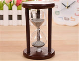 DIY Vintage Hourglass Crafts Antique Style Sand Clock Calculagraph Brushing Make Tea Garden Ornaments Wood Saat Timer  7x7x12CM