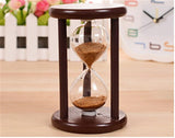 DIY Vintage Hourglass Crafts Antique Style Sand Clock Calculagraph Brushing Make Tea Garden Ornaments Wood Saat Timer  7x7x12CM