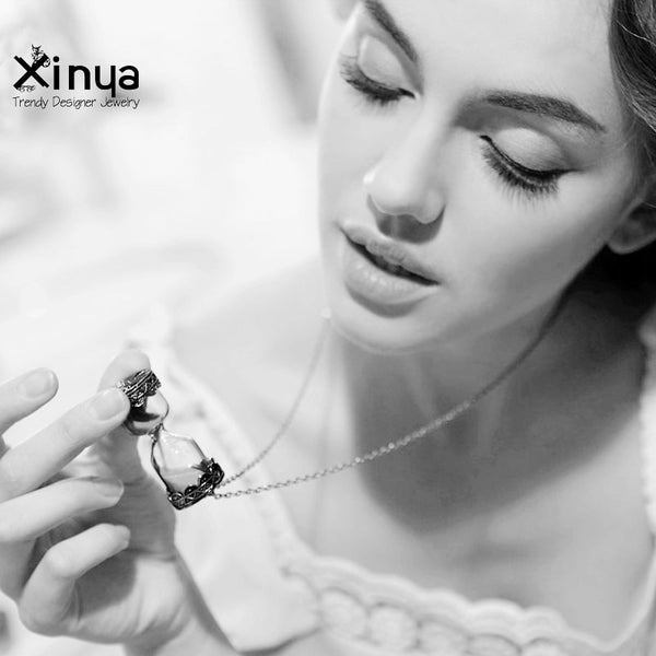 Vintage Unisex Collar  big Hourglass Necklace Pendent  long necklace Jewelry for women