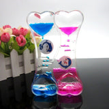 liquid Oil Hourglass Timer Clock Ornament Desk Home Supplies Liquid Floating Double Color Timer Motion Visual Slim