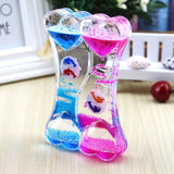 liquid Oil Hourglass Timer Clock Ornament Desk Home Supplies Liquid Floating Double Color Timer Motion Visual Slim