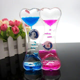 liquid Oil Hourglass Timer Clock Ornament Desk Home Supplies Liquid Floating Double Color Timer Motion Visual Slim