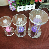 3/5/10/15 Minutes Round Base Crystal Timer Hourglass Home Decoration sand clock timer Xmas Gift