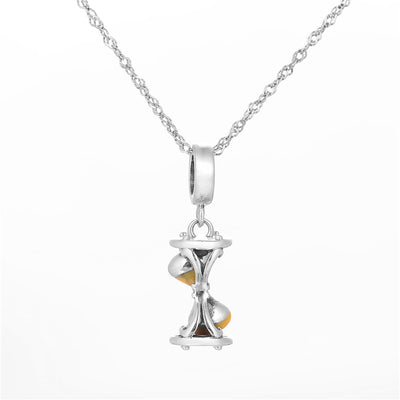 100% 925 Sterling Silver Hourglass Emanel Dangle Charm Beads Fits European DIY Jewelry Charms Bracelets & Necklaces  S205-30