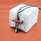 Original New Vintage Cross Hourglass Necklaces Women Silver Chain Jesus Crucifix Pendants Necklace Men Prayer Christian Jewelry