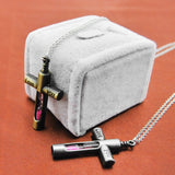 Original New Vintage Cross Hourglass Necklaces Women Silver Chain Jesus Crucifix Pendants Necklace Men Prayer Christian Jewelry