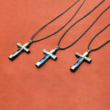 Original New Vintage Cross Hourglass Necklaces Women Silver Chain Jesus Crucifix Pendants Necklace Men Prayer Christian Jewelry