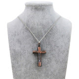 Original New Vintage Cross Hourglass Necklaces Women Silver Chain Jesus Crucifix Pendants Necklace Men Prayer Christian Jewelry