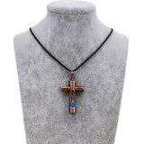 Original New Vintage Cross Hourglass Necklaces Women Silver Chain Jesus Crucifix Pendants Necklace Men Prayer Christian Jewelry