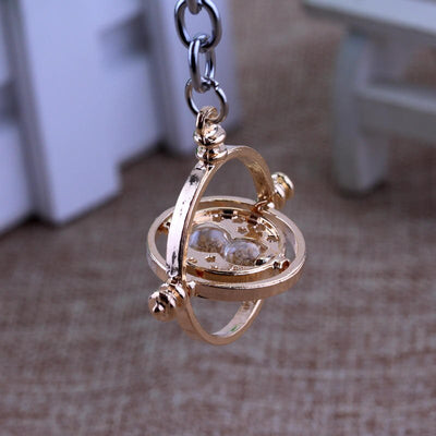 H P Movie Jewelry Keychains Ravenclaw time turner Hourglasses Pendant Key Chains Key Rings Men Women Car Key Holder