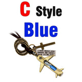 MNWT Mini Hourglass Cross Pendant Leather Necklace Bible Book/Whistle /Bullet/Aircraft/Love/Pistol Women Men Retro Jewelry