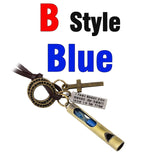 MNWT Mini Hourglass Cross Pendant Leather Necklace Bible Book/Whistle /Bullet/Aircraft/Love/Pistol Women Men Retro Jewelry