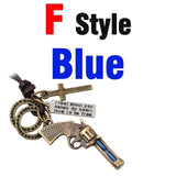 MNWT Mini Hourglass Cross Pendant Leather Necklace Bible Book/Whistle /Bullet/Aircraft/Love/Pistol Women Men Retro Jewelry