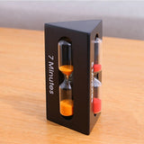 3-in-1 3/5/7 Minute Triangular Wooden Sand Hourglass Children Watch Clock Timer Sandglass Home Decoration Ampulheta Secret Gift