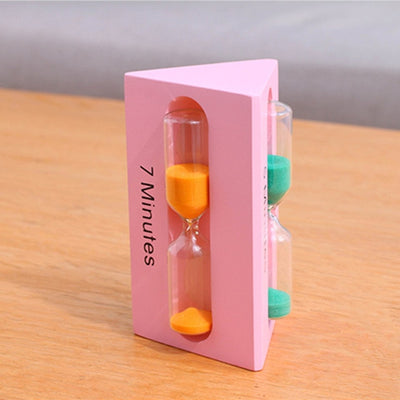 3-in-1 3/5/7 Minute Triangular Wooden Sand Hourglass Children Watch Clock Timer Sandglass Home Decoration Ampulheta Secret Gift
