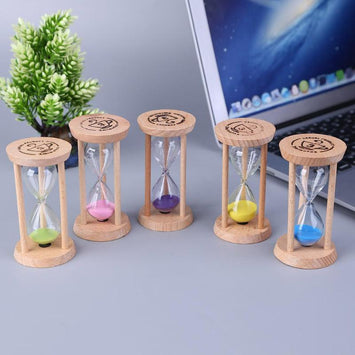 Wooden Sand Clock 3 Minutes Hourglass Sandglass Toothbrush Timer Kids Cooking Hourglasses Clock Gift
