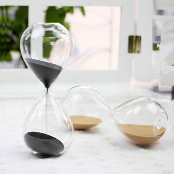 60 minutes Hourglass Hand-blown Timer clock Magnetic Glass