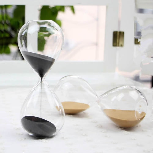 60 minutes Hourglass Hand-blown Timer clock Magnetic Glass