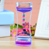 Newest Floating Color Mix Illusion Timer Liquid Motion Visual Slim Liquid Oil Glass Acrylic Hourglass Timer Clock