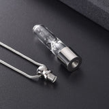 Hourglass Cremation Pendant Jewelry Stainless Steel Keepaske Jewelry Memorial Urn Necklace for Ashes Holder