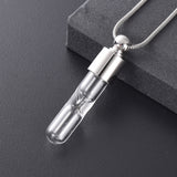 Hourglass Cremation Pendant Jewelry Stainless Steel Keepaske Jewelry Memorial Urn Necklace for Ashes Holder