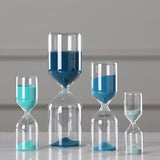 Creative Glass Sand Clock Hourglass Ornaments Blue Time Counter Count Down Timer Sand Hourglass Crafts Home Office Decor Gifts